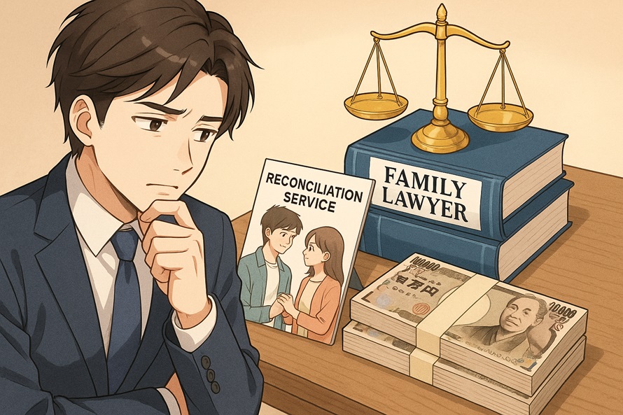 離婚問題を解決する費用に悩む男性