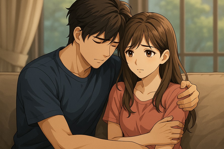 彼女に甘える男性