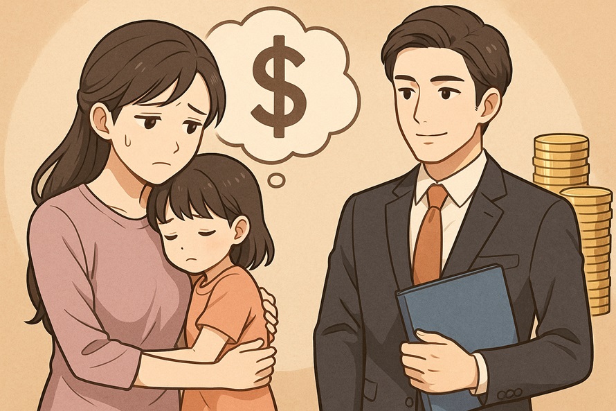 経済力の差が不利な母親