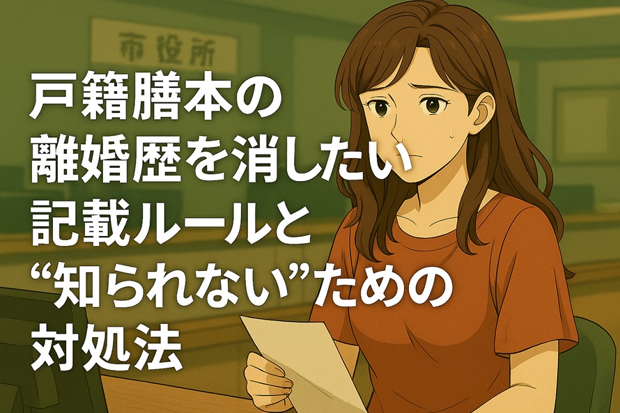 戸籍謄本の離婚歴を消したい…