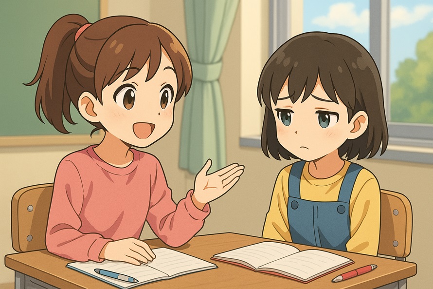 家族自慢をされる娘