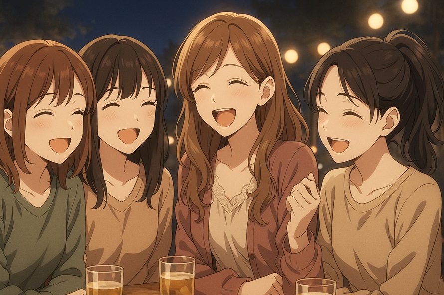 女友達との談笑