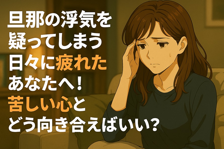 旦那の浮気を疑ってしまう日々に疲れたあなたへ！