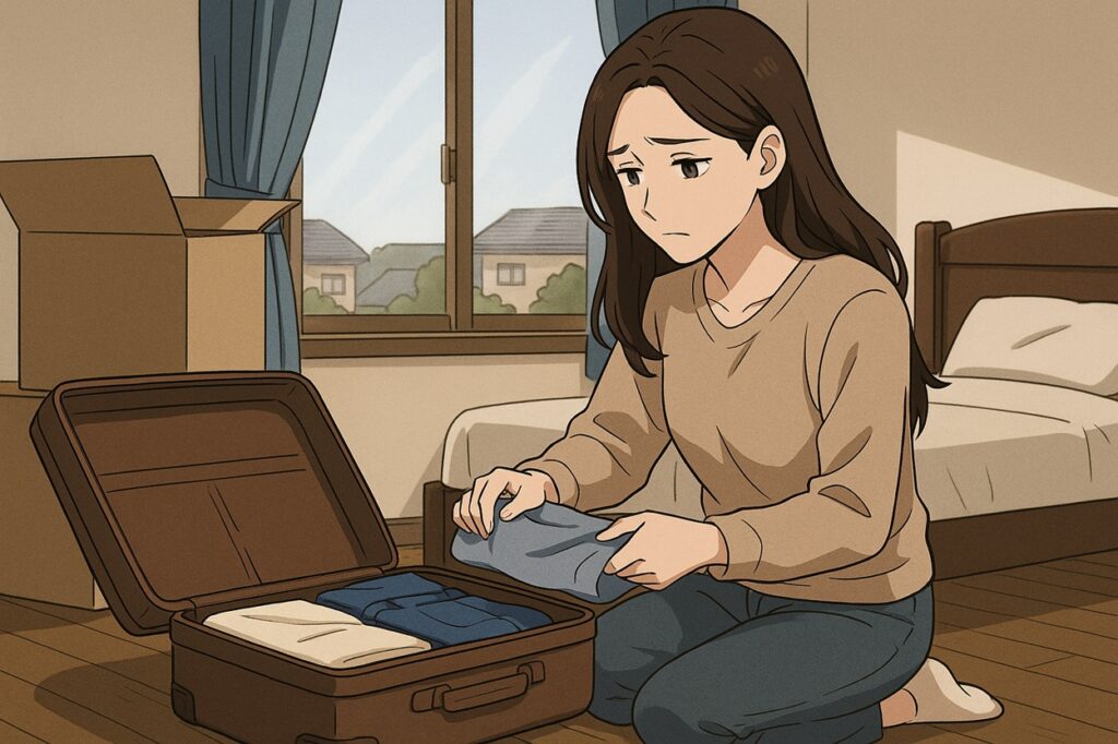 別居の準備をする女性