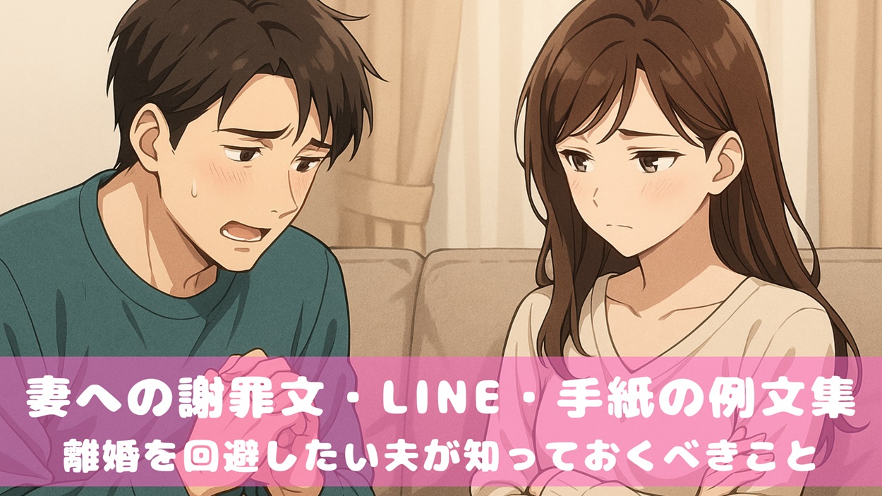 妻への謝罪文・LINE・手紙の例文集