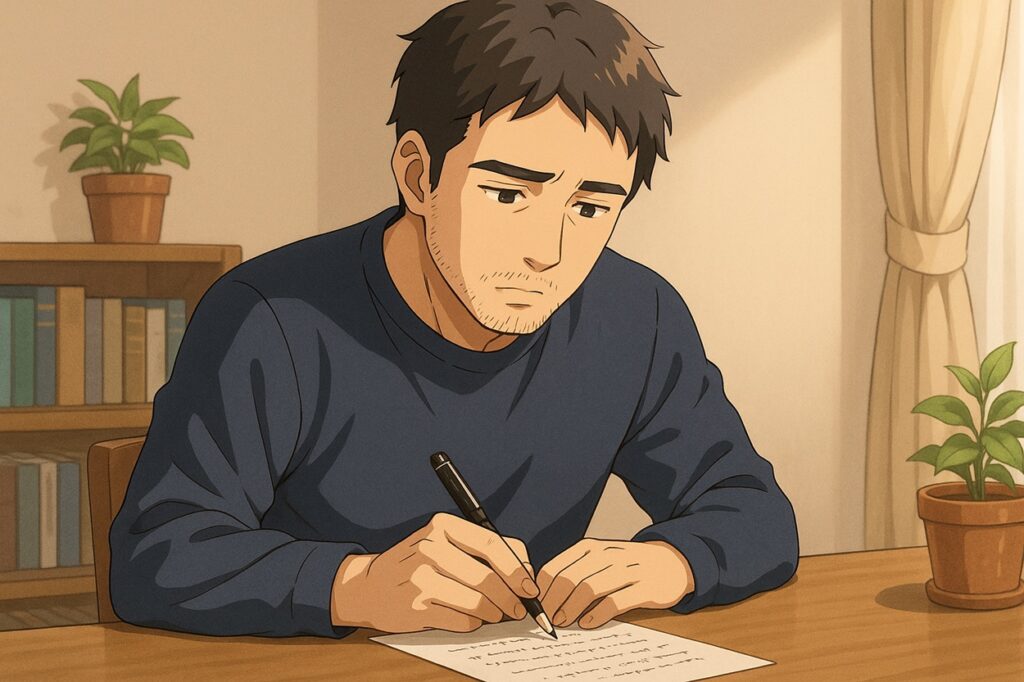 妻への謝罪の手紙